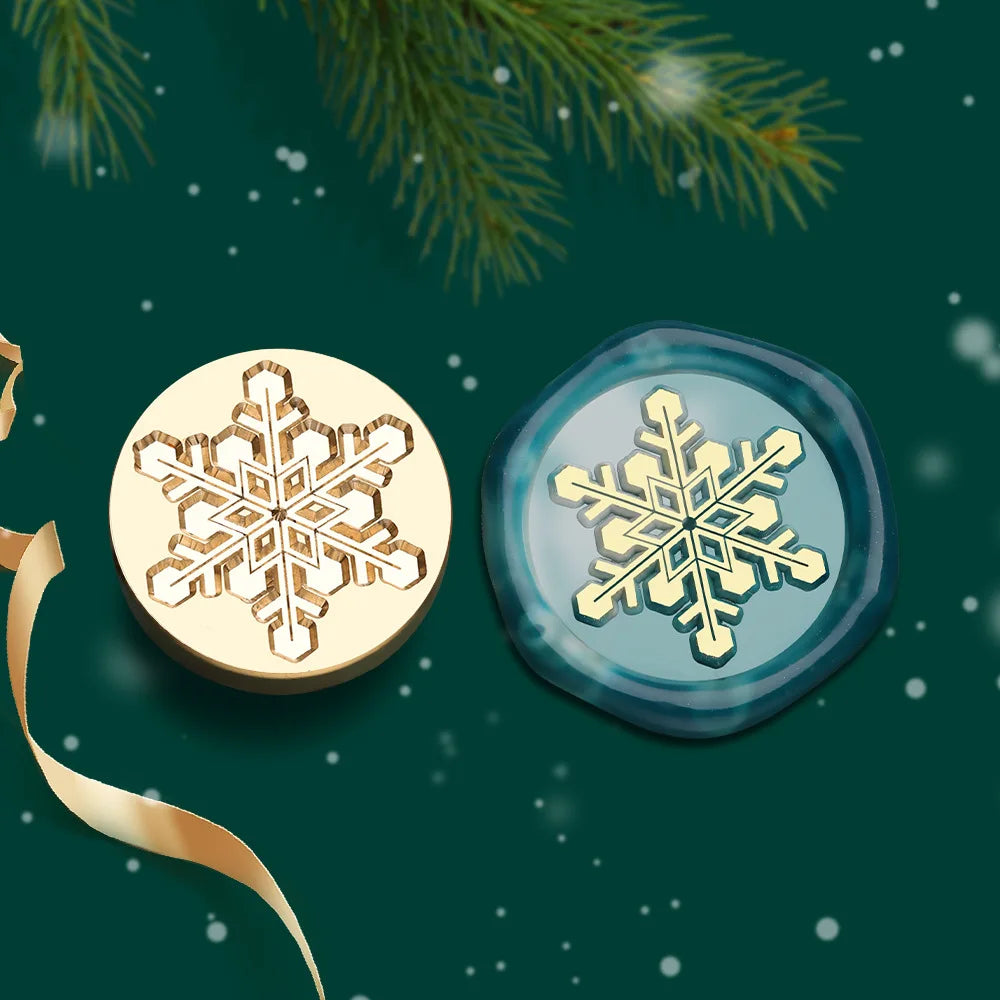 Christmas Series Wax Seal Stamps Vintage Merry Christmas Tree Snowflake Head For DIY Festival Gift Wrapping Cards Scrapbooking