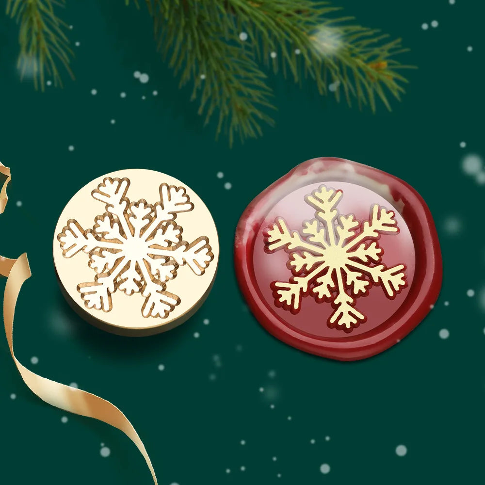 Christmas Series Wax Seal Stamps Vintage Merry Christmas Tree Snowflake Head For DIY Festival Gift Wrapping Cards Scrapbooking