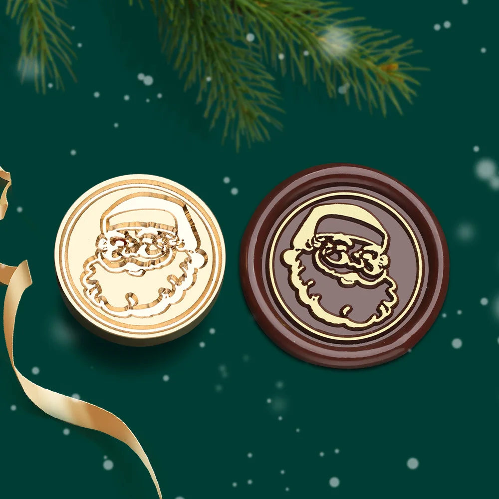 Christmas Series Wax Seal Stamps Vintage Merry Christmas Tree Snowflake Head For DIY Festival Gift Wrapping Cards Scrapbooking