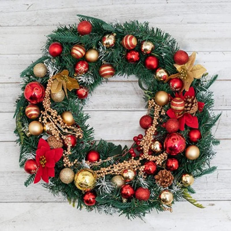 50Pcs/box Christmas Tree Balls Ornament Red Gold Hanging Bauble Pendant 2025 Christmas Decoration for Home 2026 New Year Gifts