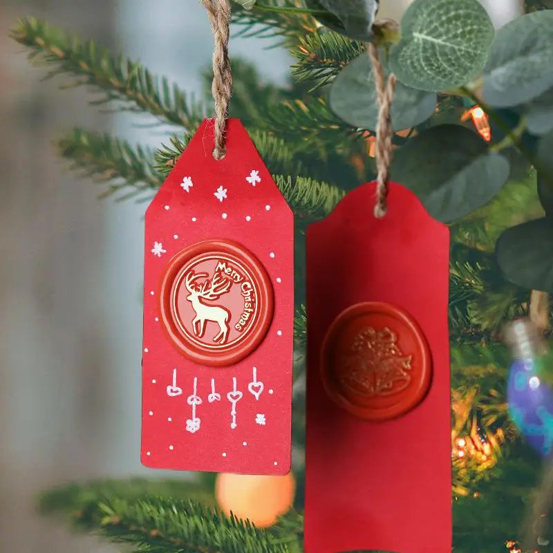 Christmas Series Wax Seal Stamps Vintage Merry Christmas Tree Snowflake Head For DIY Festival Gift Wrapping Cards Scrapbooking