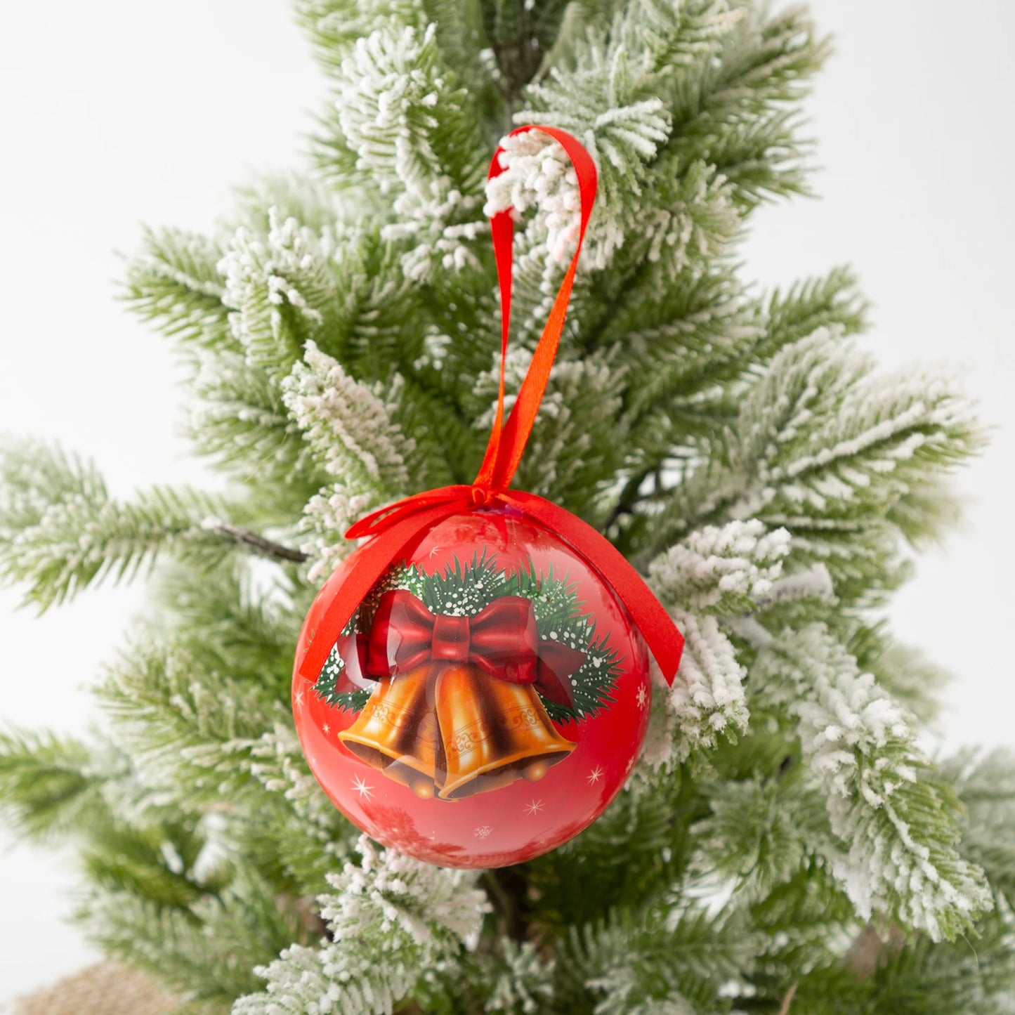 8cm 1pc Christmas Ball Decoration Xmas Tree Ornaments Pendant Elk Santa Snowman Pattern Hanging Balls Home New Year Gift Navidad