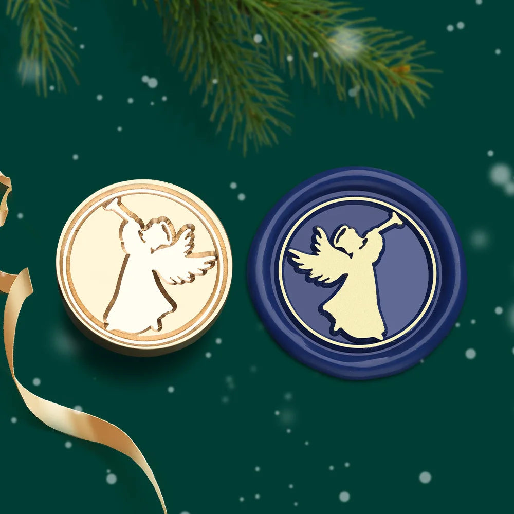 Christmas Series Wax Seal Stamps Vintage Merry Christmas Tree Snowflake Head For DIY Festival Gift Wrapping Cards Scrapbooking