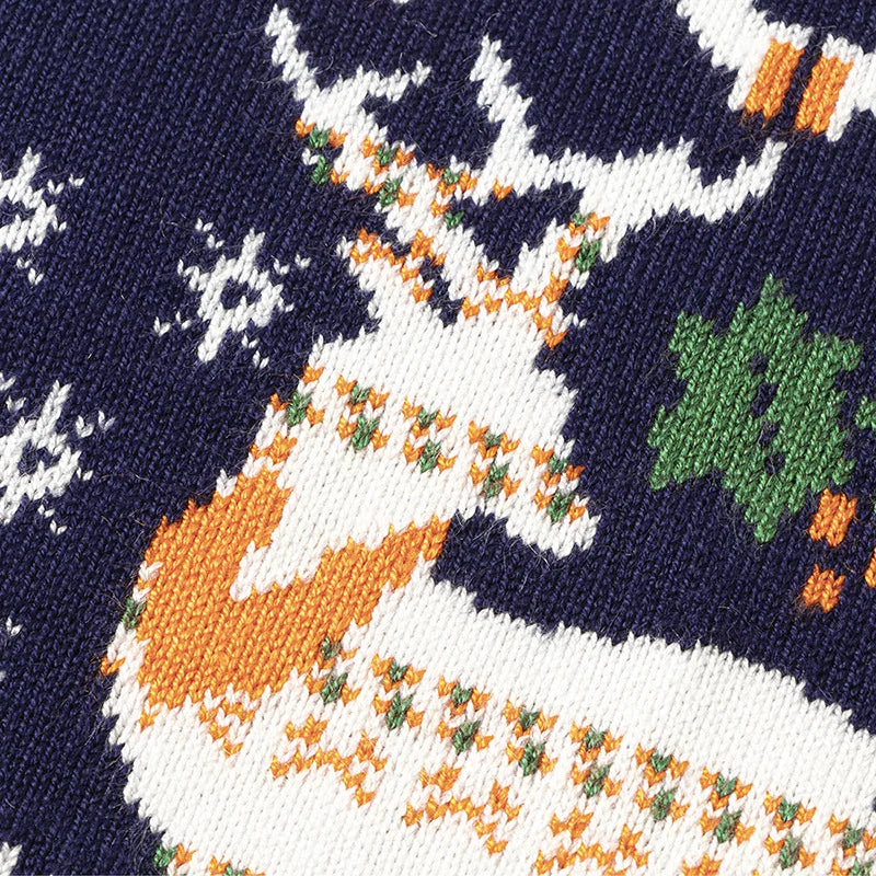 2024 Christmas Sweatshirts Winter Boy Girl Print Knit Sweater Pullover Cotton Clothes Autumn Kids Slouchy Soft Clothing Knitwear