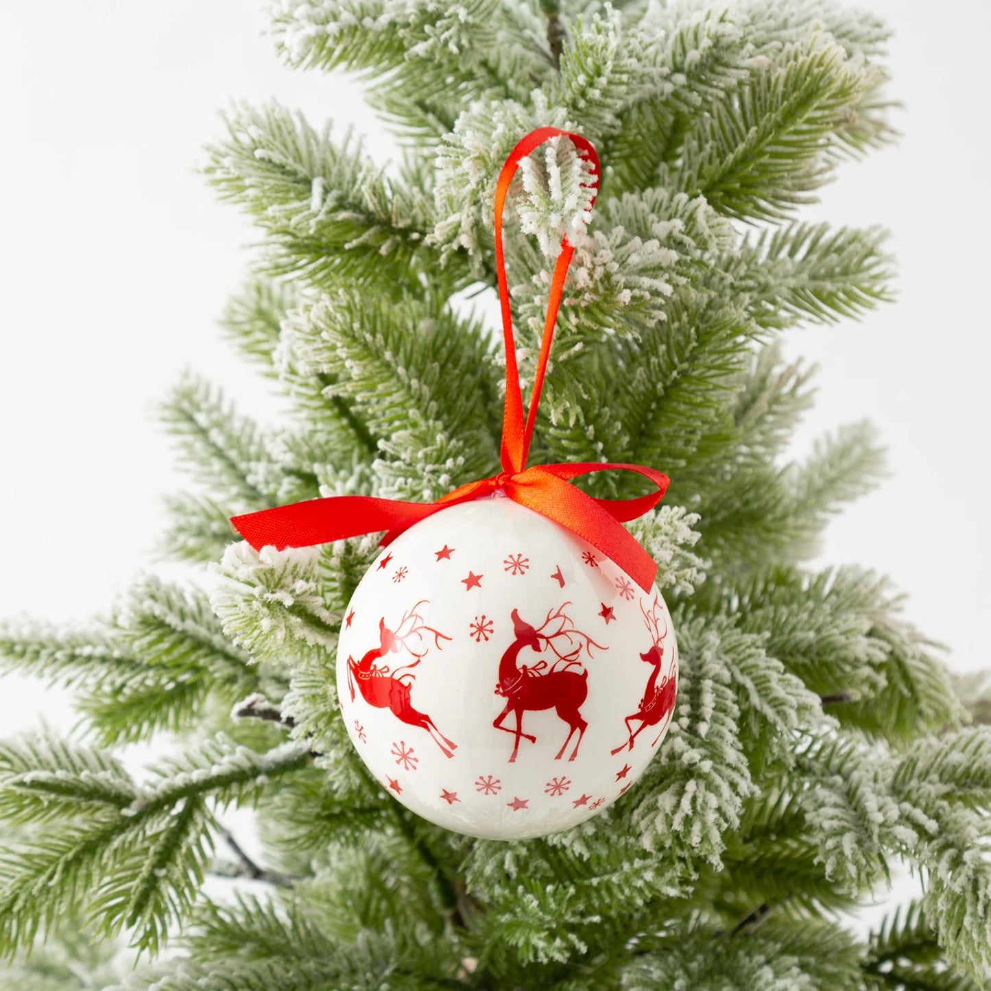 8cm 1pc Christmas Ball Decoration Xmas Tree Ornaments Pendant Elk Santa Snowman Pattern Hanging Balls Home New Year Gift Navidad