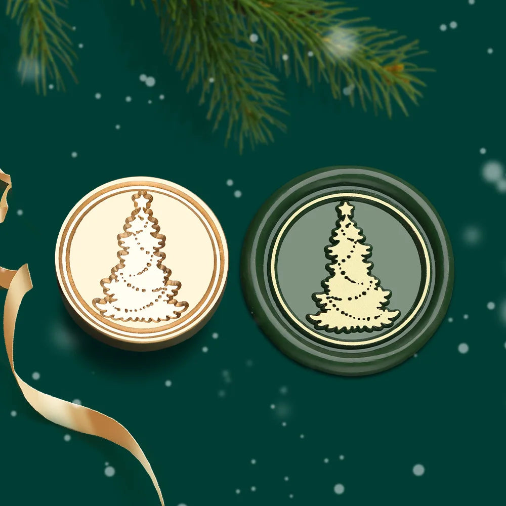 Christmas Series Wax Seal Stamps Vintage Merry Christmas Tree Snowflake Head For DIY Festival Gift Wrapping Cards Scrapbooking