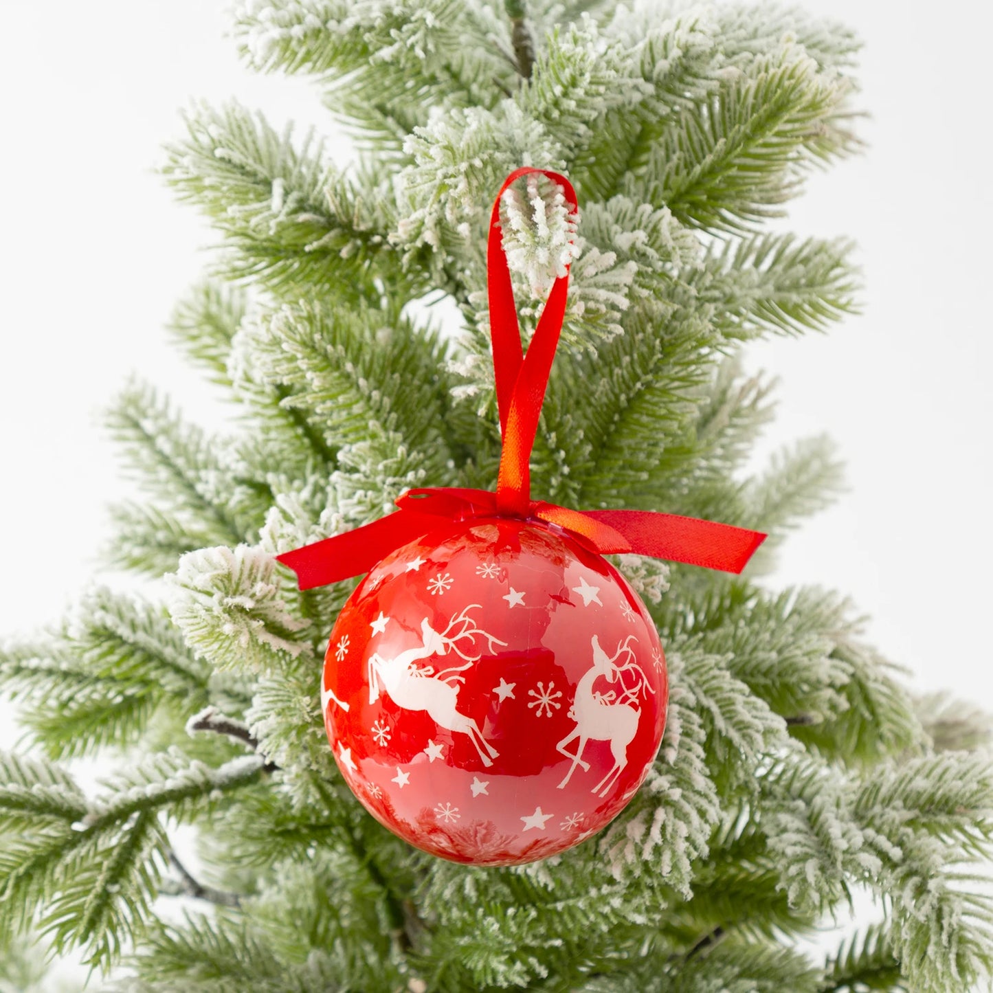 8cm 1pc Christmas Ball Decoration Xmas Tree Ornaments Pendant Elk Santa Snowman Pattern Hanging Balls Home New Year Gift Navidad