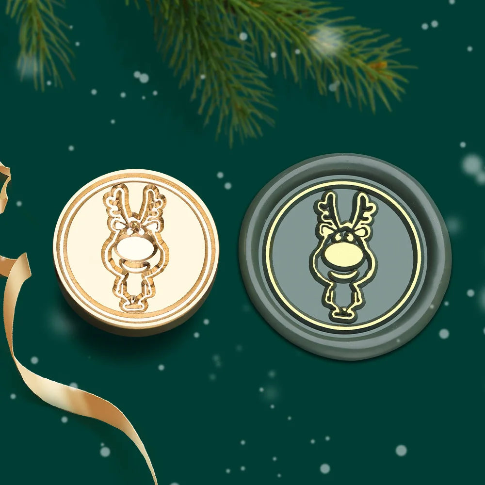 Christmas Series Wax Seal Stamps Vintage Merry Christmas Tree Snowflake Head For DIY Festival Gift Wrapping Cards Scrapbooking