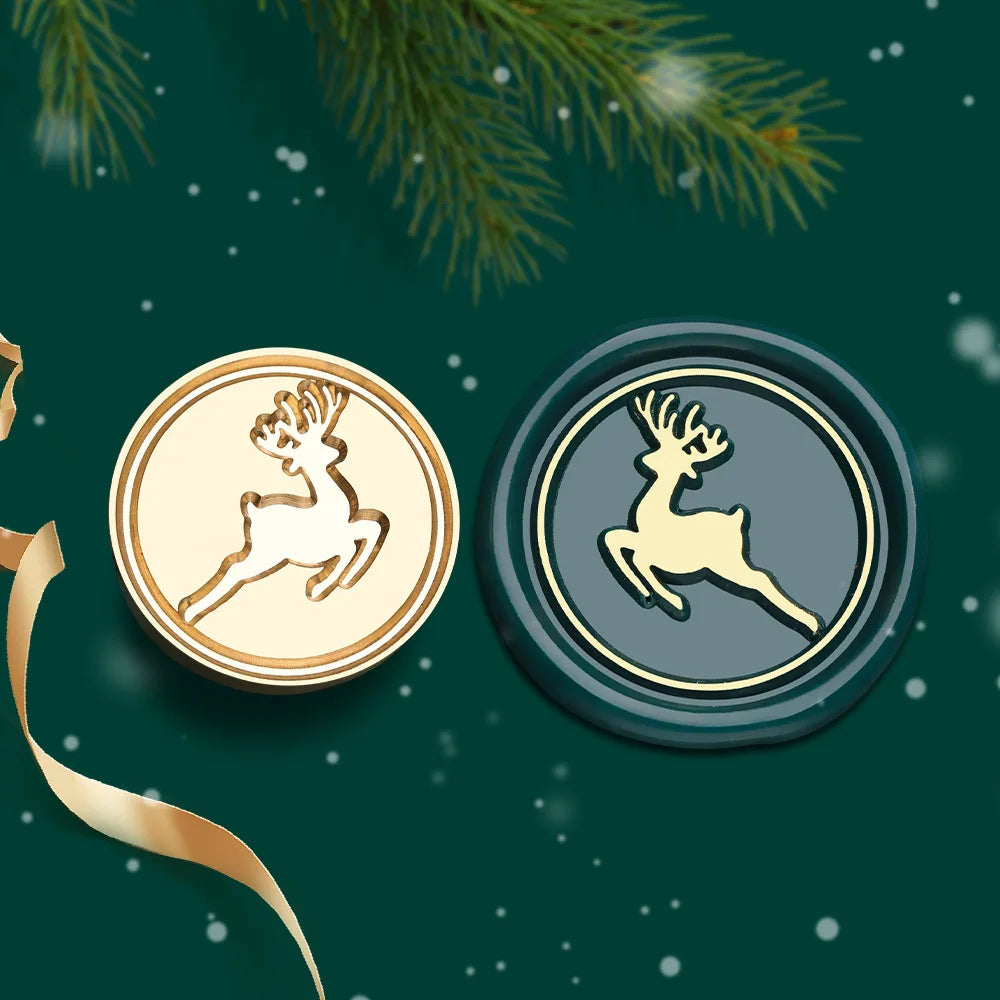 Christmas Series Wax Seal Stamps Vintage Merry Christmas Tree Snowflake Head For DIY Festival Gift Wrapping Cards Scrapbooking