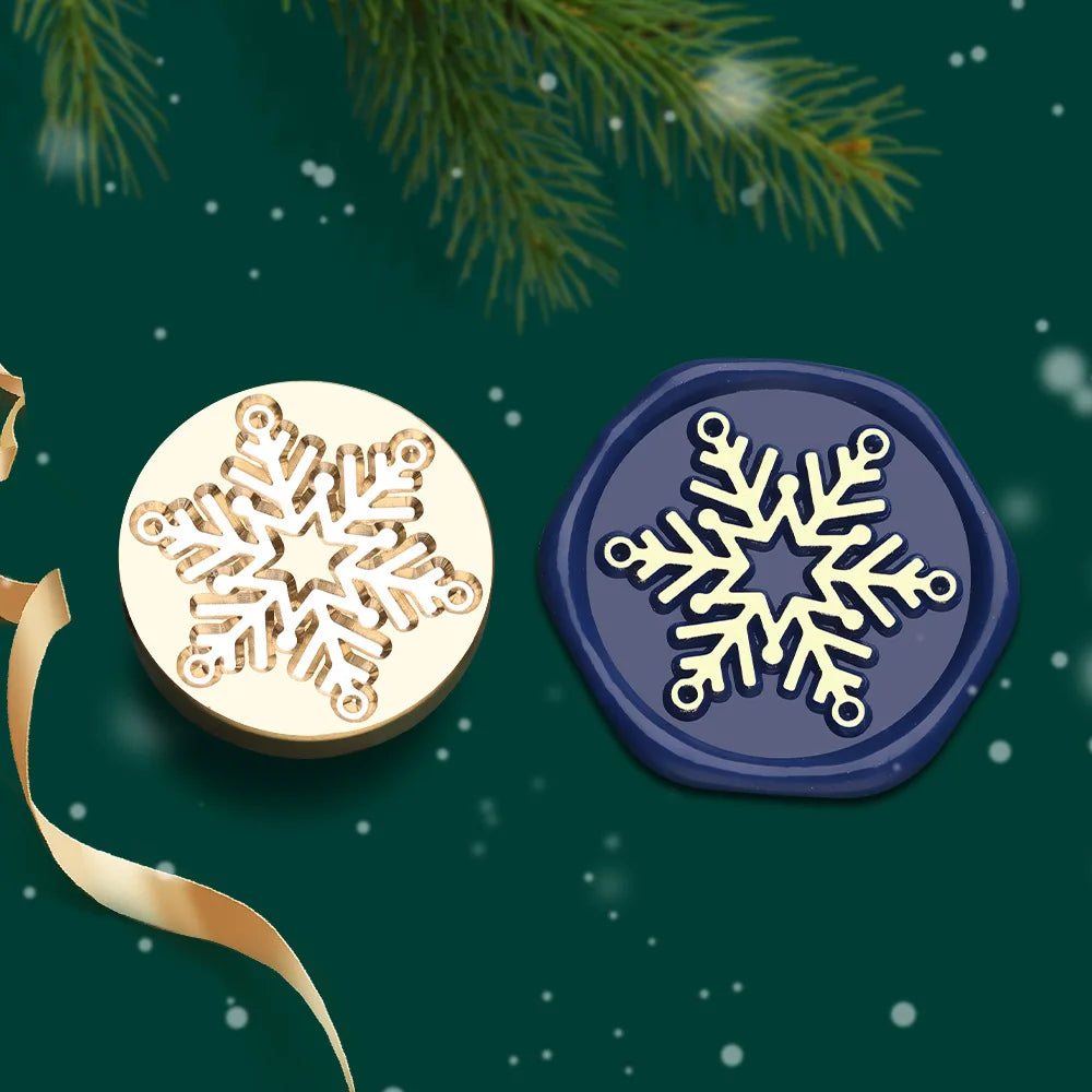 Christmas Series Wax Seal Stamps Vintage Merry Christmas Tree Snowflake Head For DIY Festival Gift Wrapping Cards Scrapbooking