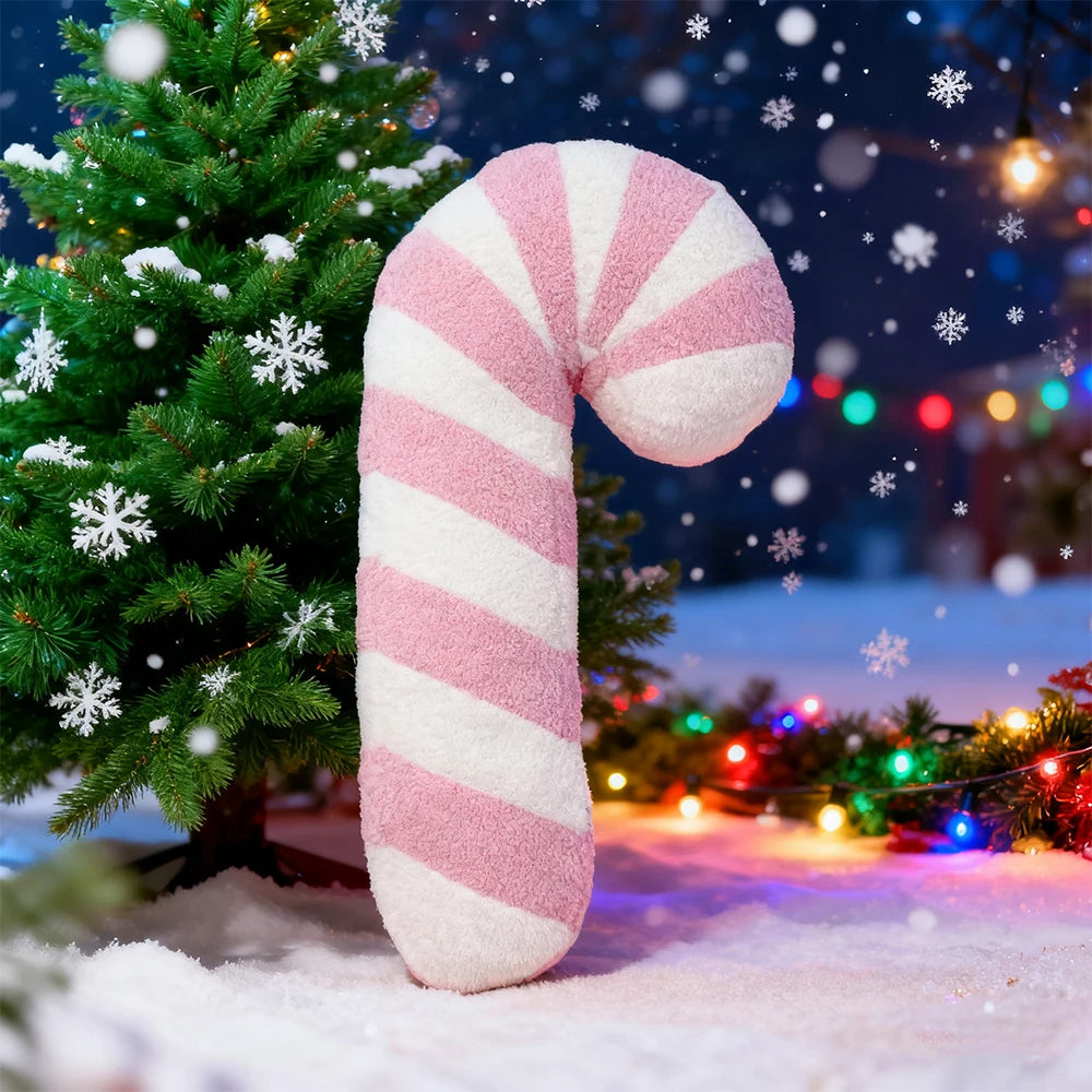 45cm Christmas CYNTHIA ROWLEY Throw Pillow Soft Christmas Candy Walking Sticks Plush Toys for Kids Christmas Gifts Room Decor