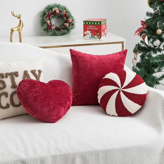 Christmas Candy Cane Throw Pillow Soft Sofa Cushion Festival Heteromorphic Decorative Pillow Doll For Christmas Decoration Gift