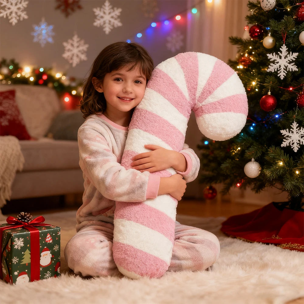 45cm Christmas CYNTHIA ROWLEY Throw Pillow Soft Christmas Candy Walking Sticks Plush Toys for Kids Christmas Gifts Room Decor