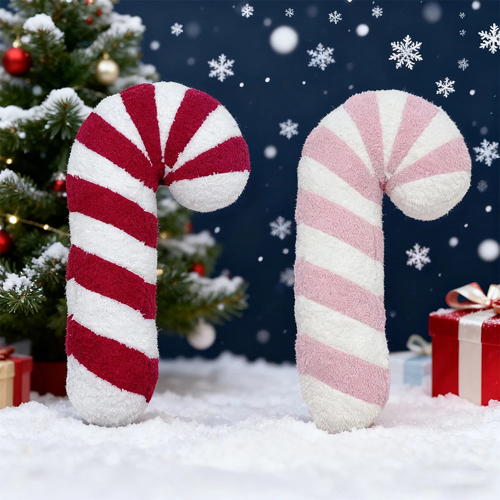 45cm Christmas CYNTHIA ROWLEY Throw Pillow Soft Christmas Candy Walking Sticks Plush Toys for Kids Christmas Gifts Room Decor